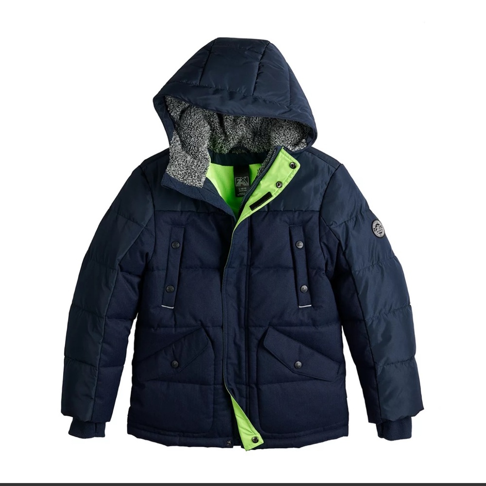 ZEROXPOSUR Boys Hooded Softshell Winter Snow & Rain Jacket size L 14/16 new